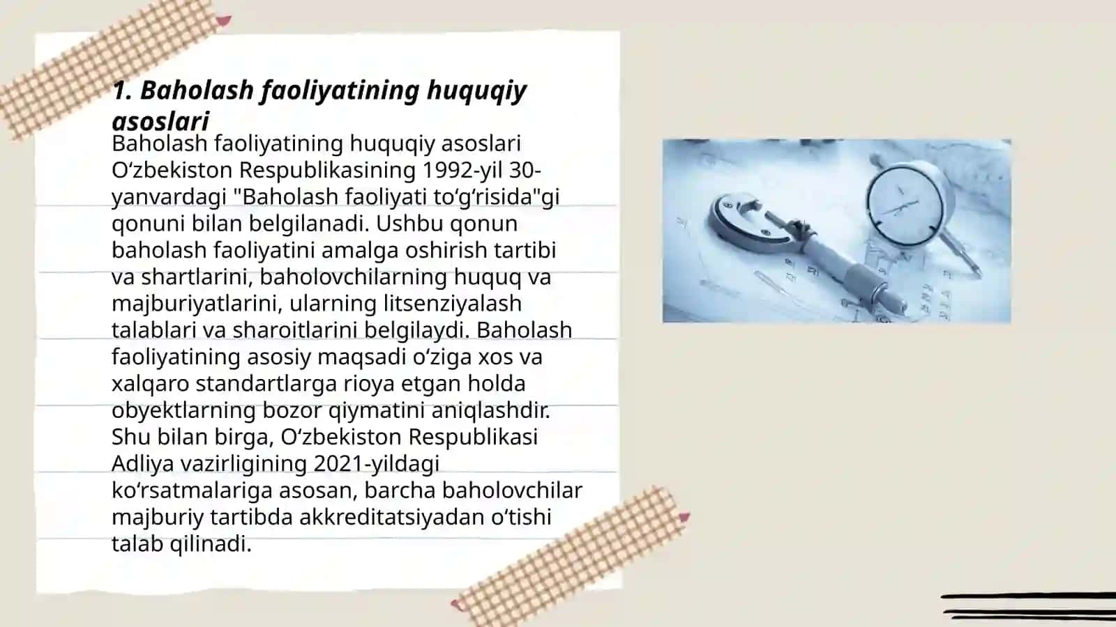 Oʻzbekiston respublikasida baxolash faoliyatini boshqarish va tartibga soluvchi organlar 3