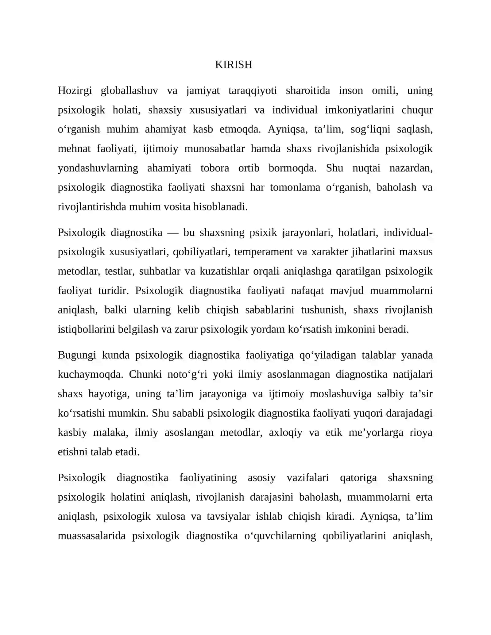 Psixologik diagnostikaning faoliyati va vazifalari 3