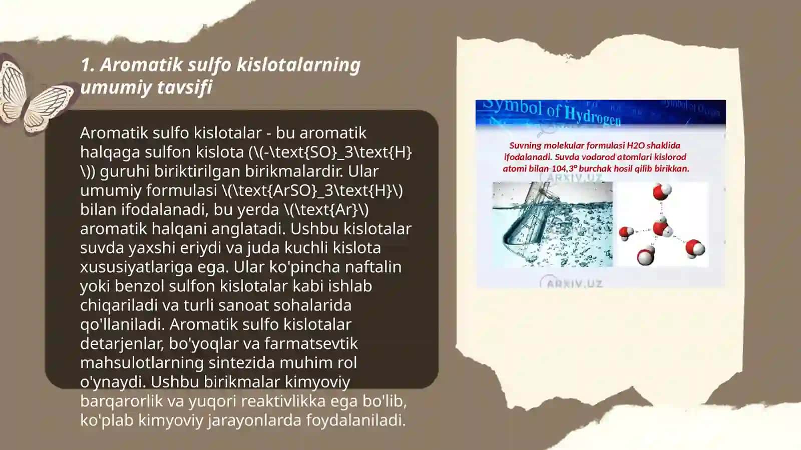 Aromatik sulfokislotalar va ularning xususiyatlari 3