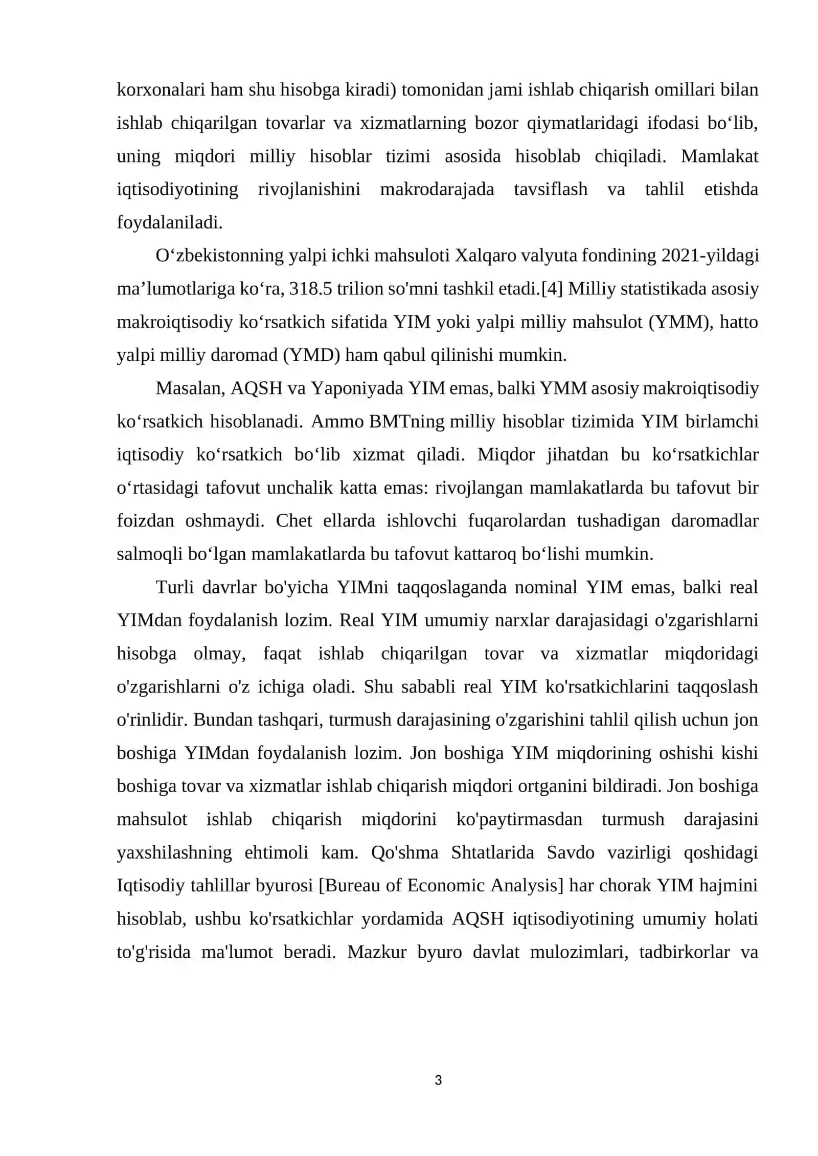 Yalpi ichki mahsulotni hisoblash usularining afzalliklari va kamchiliklari 3