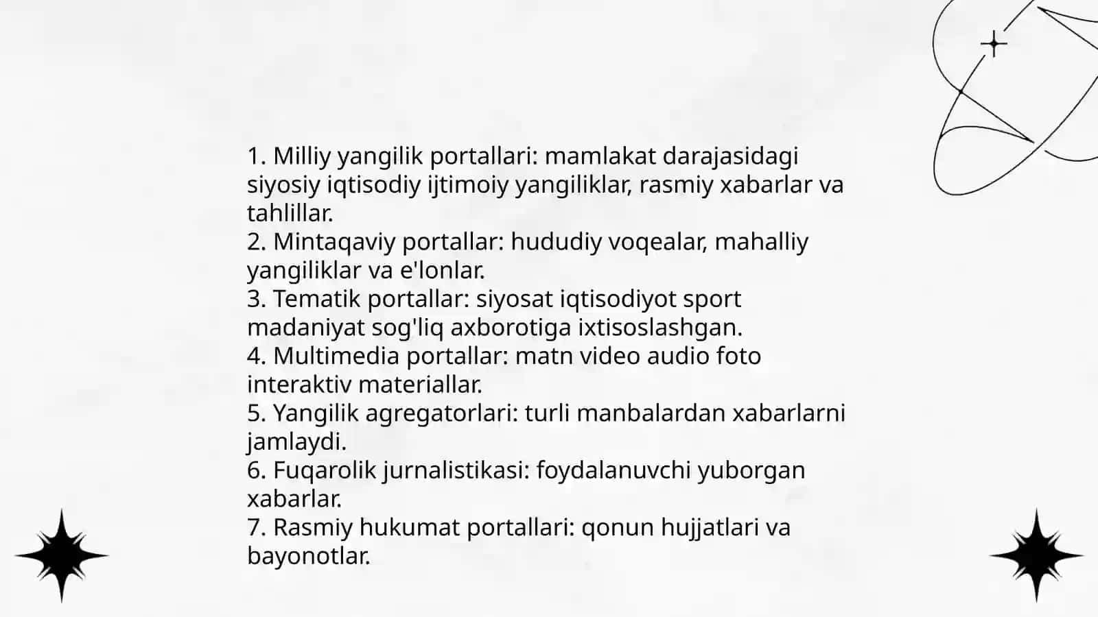Internetdagi axborot resurslarining turlari (ommaviy axborot vositalari) 3