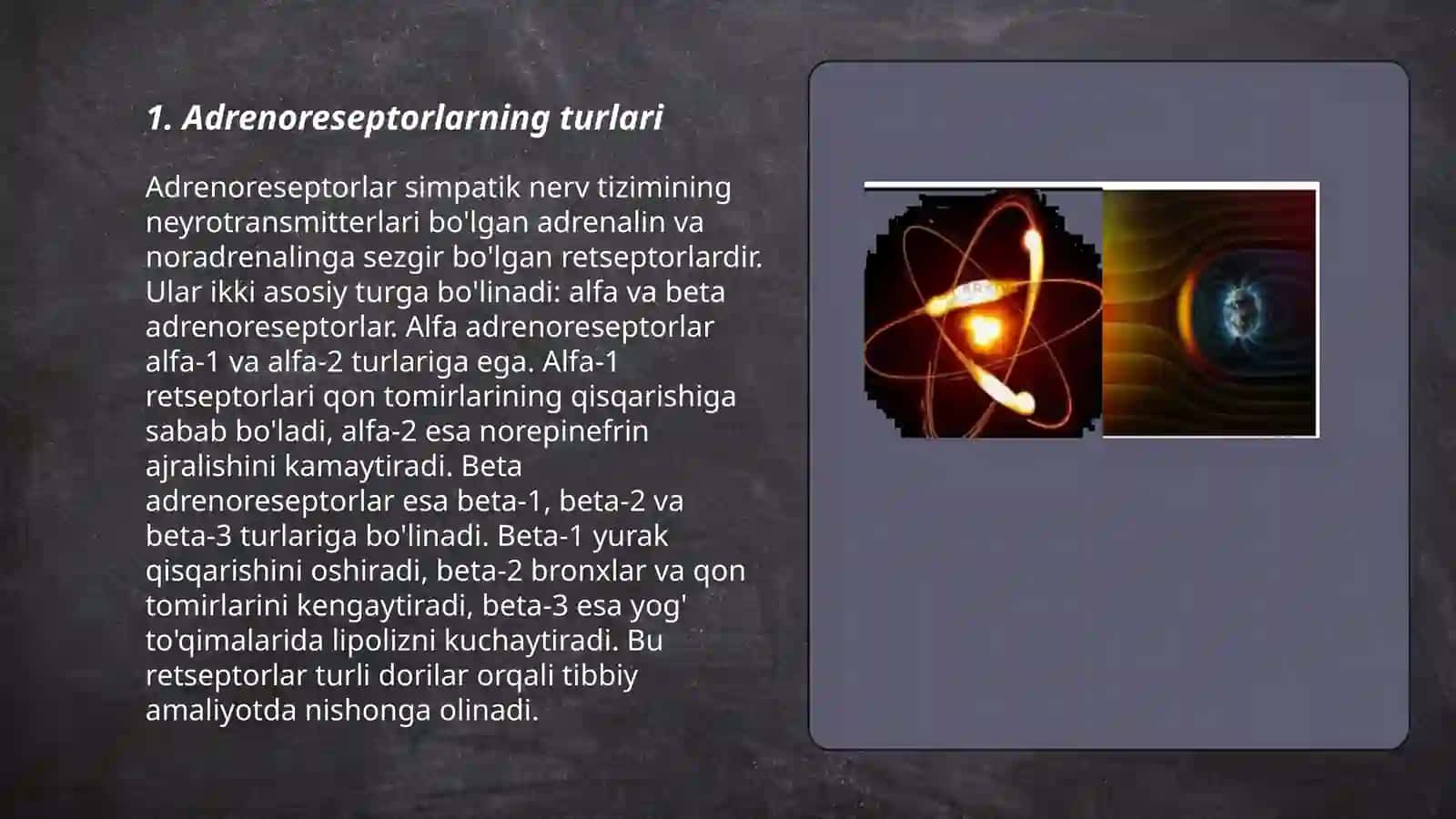 Adrenoretseptorlarga tasir etuvchi moddalar 3