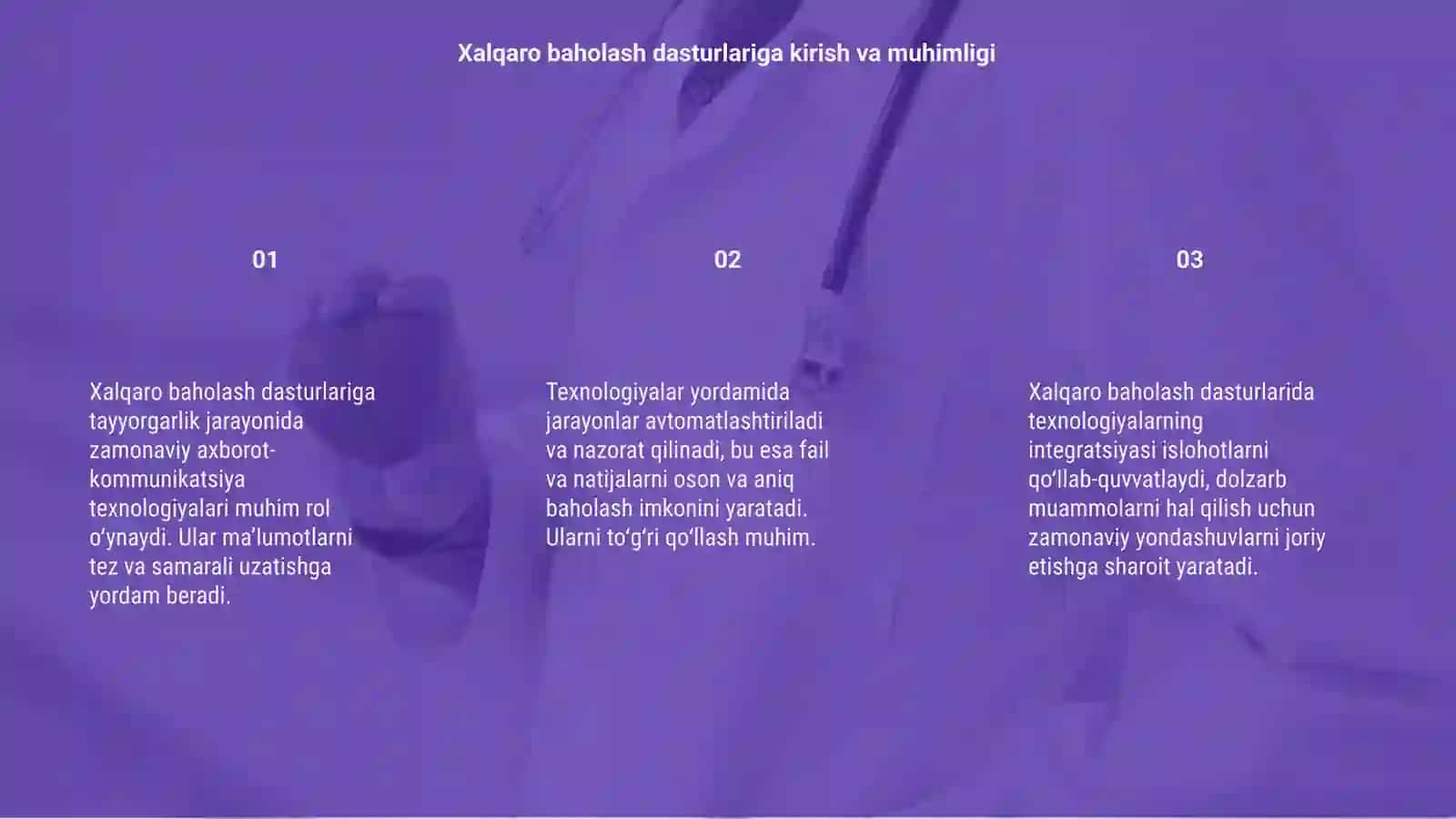Xalqaro baholash dasturlariga tayyorgarlik jarayoni 3