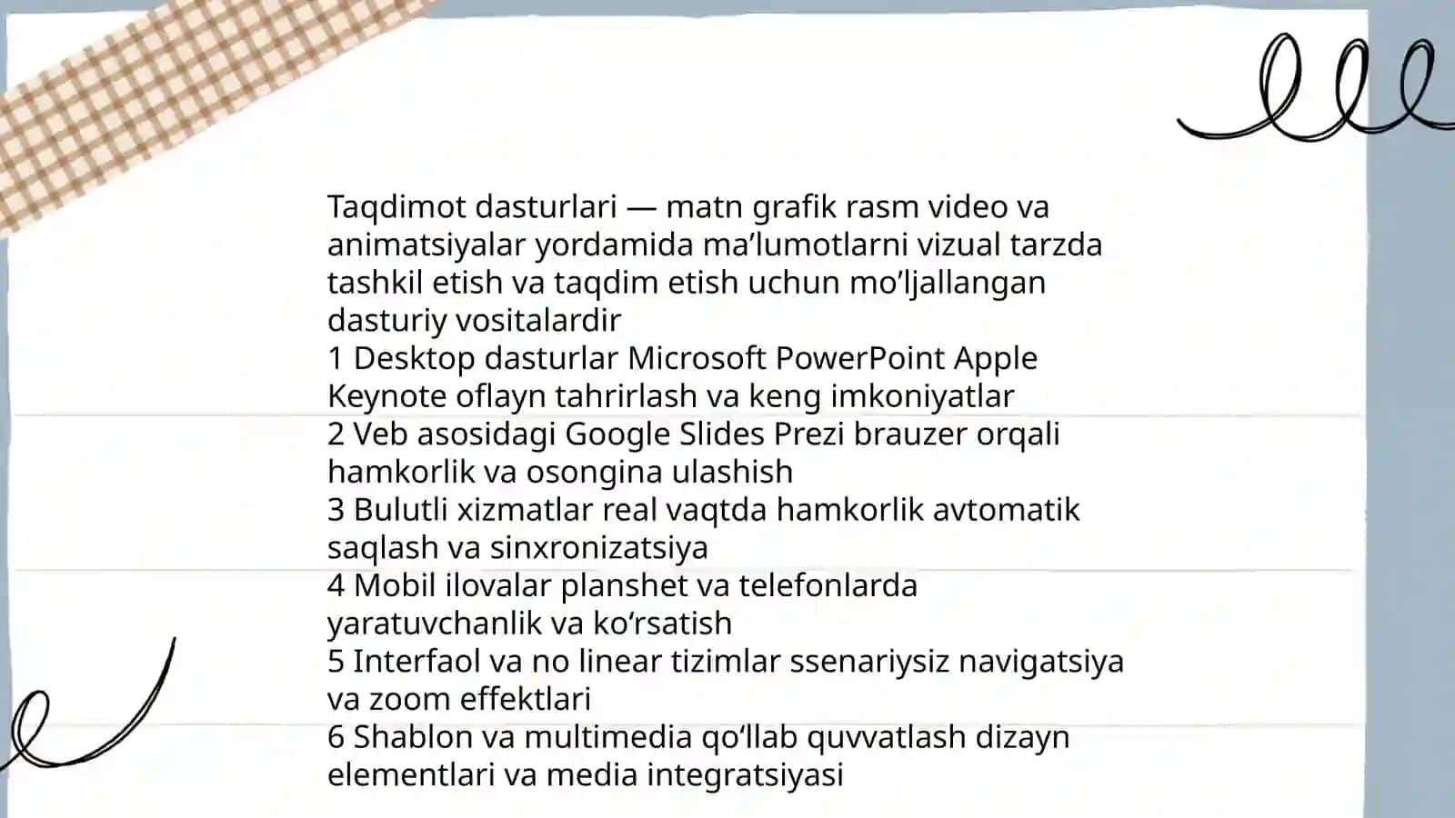 Taqdimot dasturlari Qalandarova Maftuna 201 guruh 3