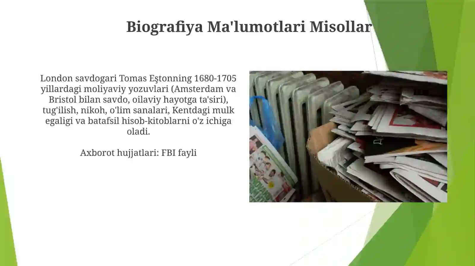 Malumot axborot hujjatlari tarjimayi hol bildirgi tavsifnoma 3