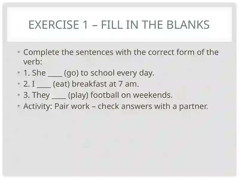 Grammar Exercises 3