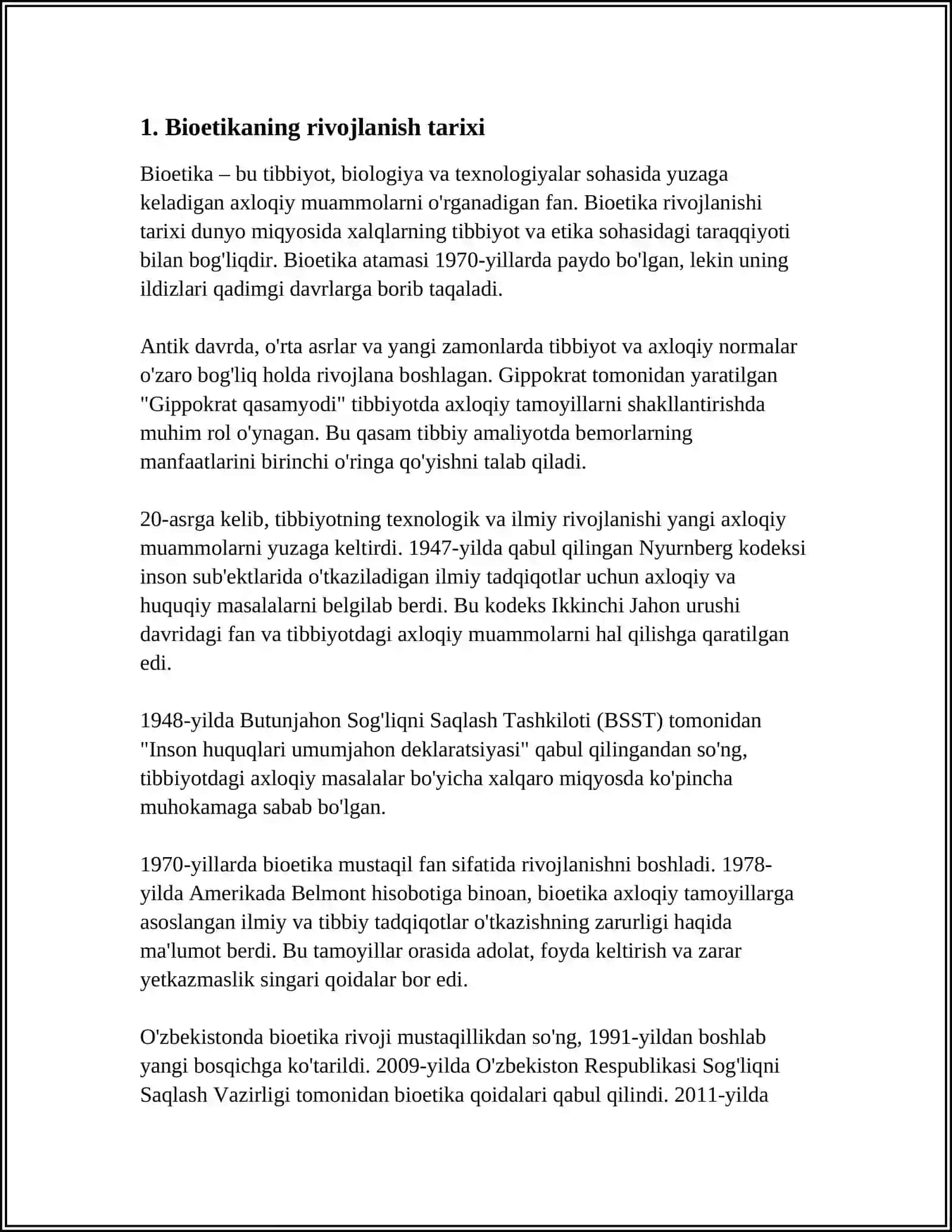 BIOETIKANING SHAKLLANISHIDA A.SHVEYSERNING FAOLIYATI VA ILMIY ISHLARINING AHAMIYATI 3