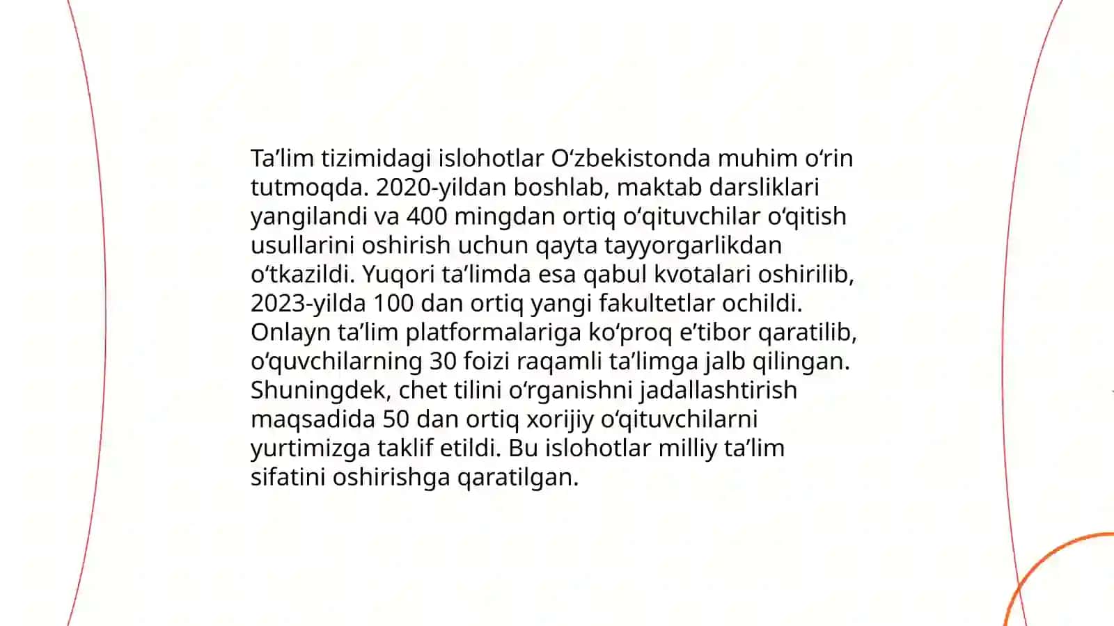 Taʼlim tizimidagi islohotlar 3