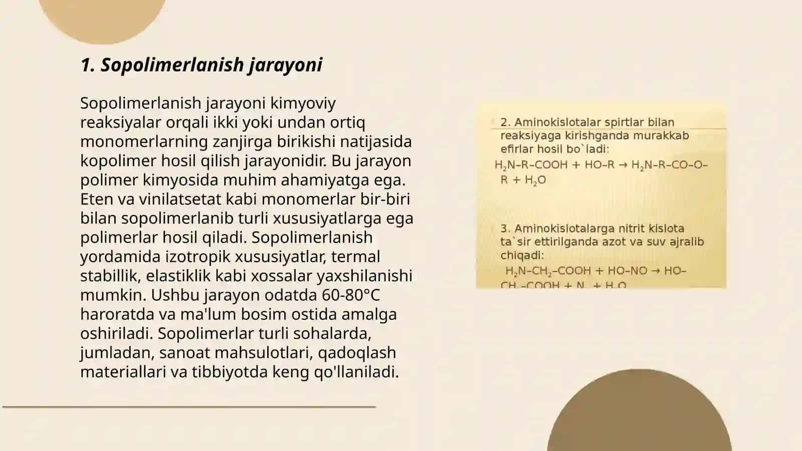 Sopolimerlanish reaksiyasi bo'yicha olinadigan sintetik kauchuklar 3