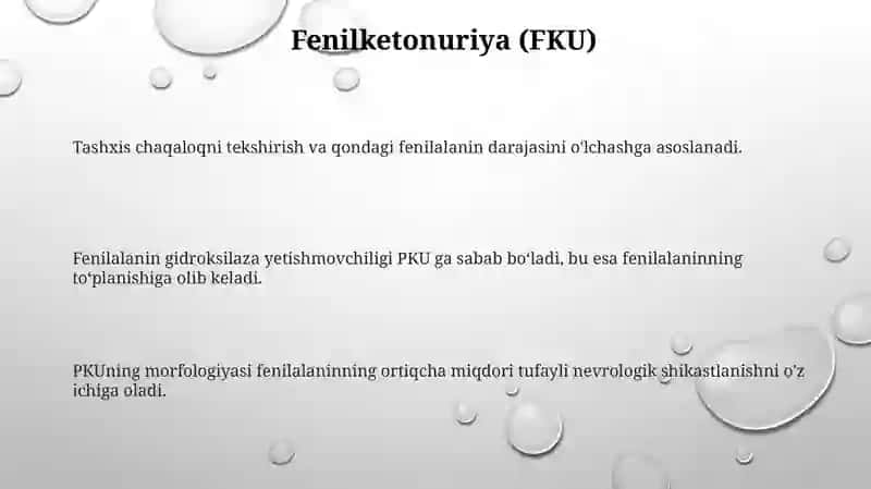 Aminokislotalar almashinuvi buzilishi etiopayogenezi morfologiyasi 3