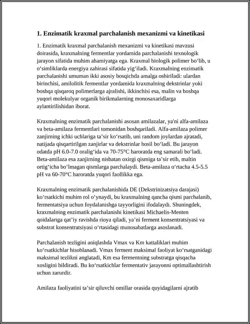 KRAXMAL VA SELLYULOZANI FERMENTLAR YORDAMIDA PARCHALASH TEXNOLOGIYASI 3