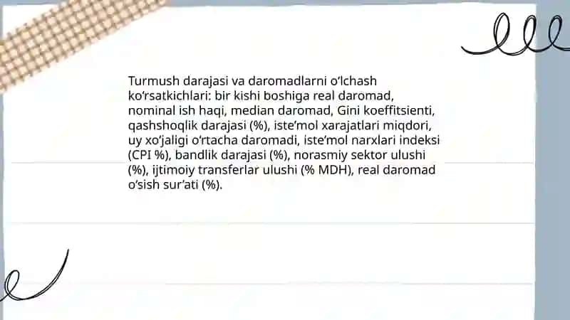 Aholi faravonligini oshirishda aholining turmush darajasi va daromadlar hamda ularni davlat tomonidan tartibga solish muammolari 3