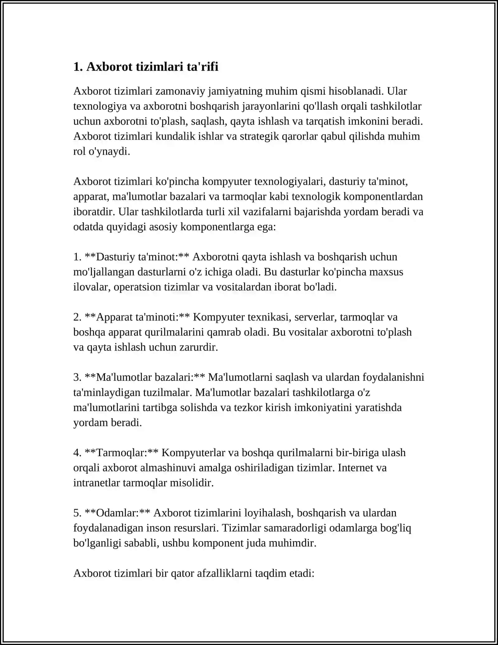 Axborot tizimlari ta'rifi 3
