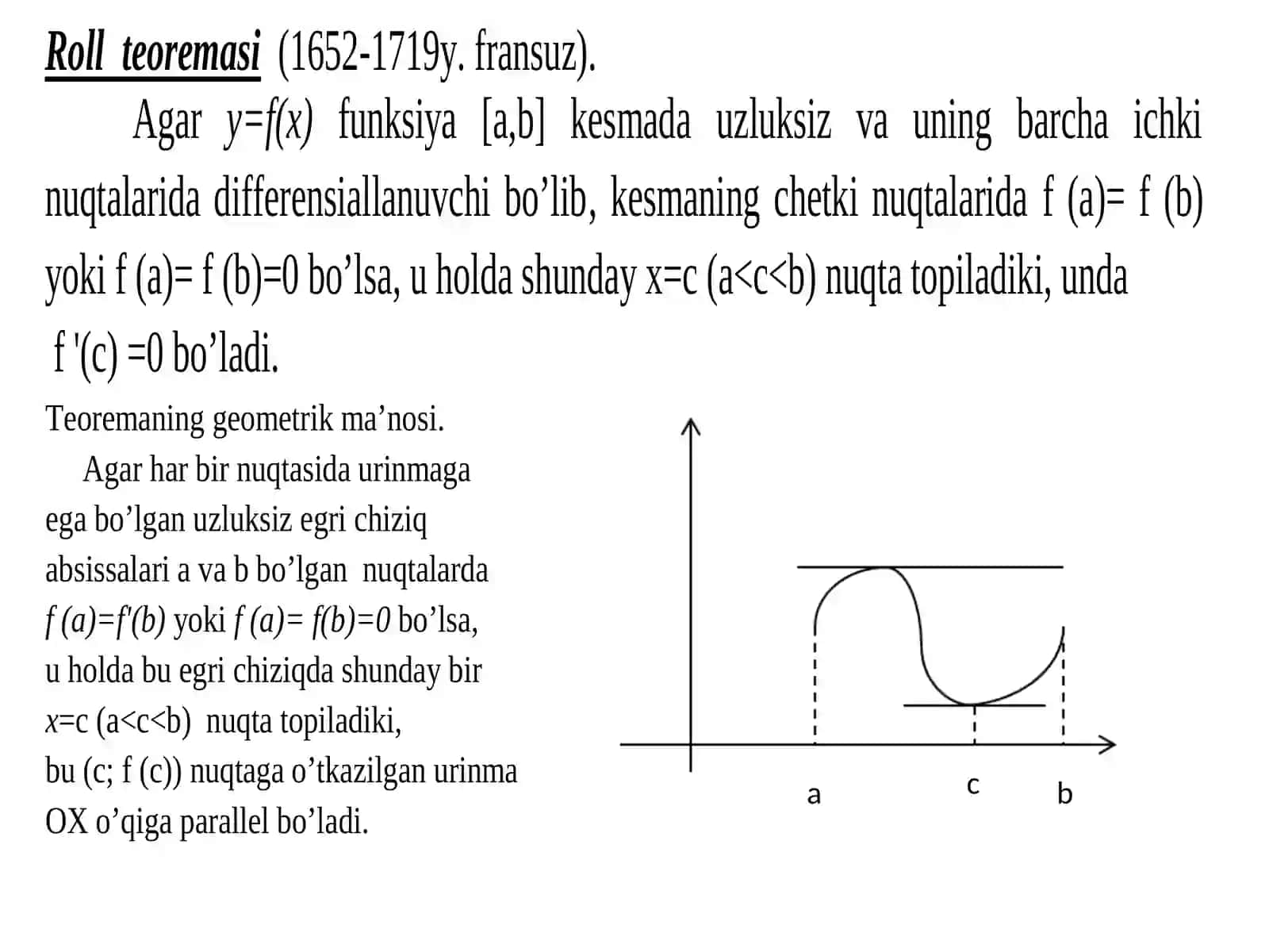 Funksiya differensiali va defferensial hisobning asosiy teoremalari 3