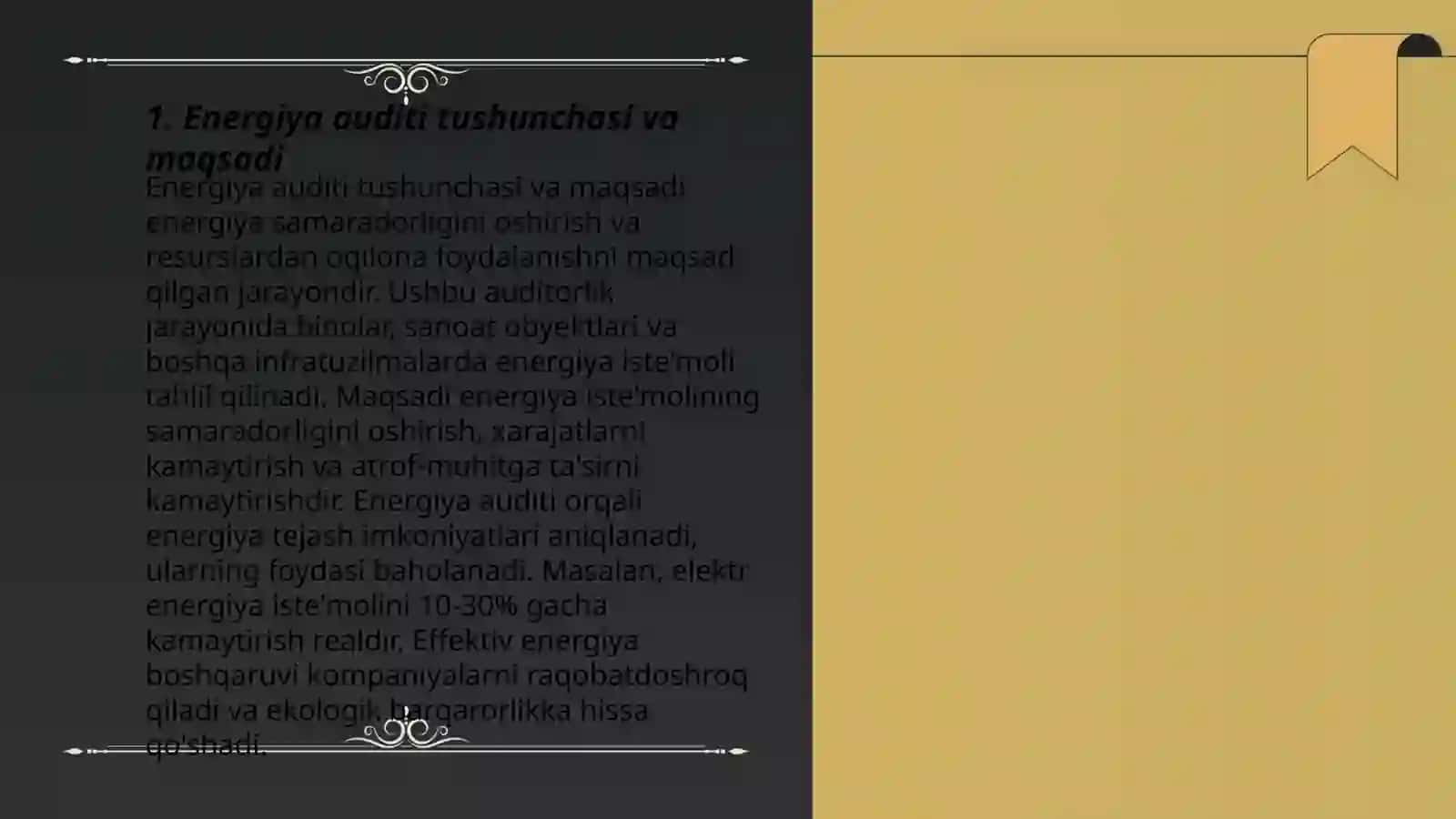 Energiya audit natijalarini tahlil qilish va hisobot tayyorlash 3