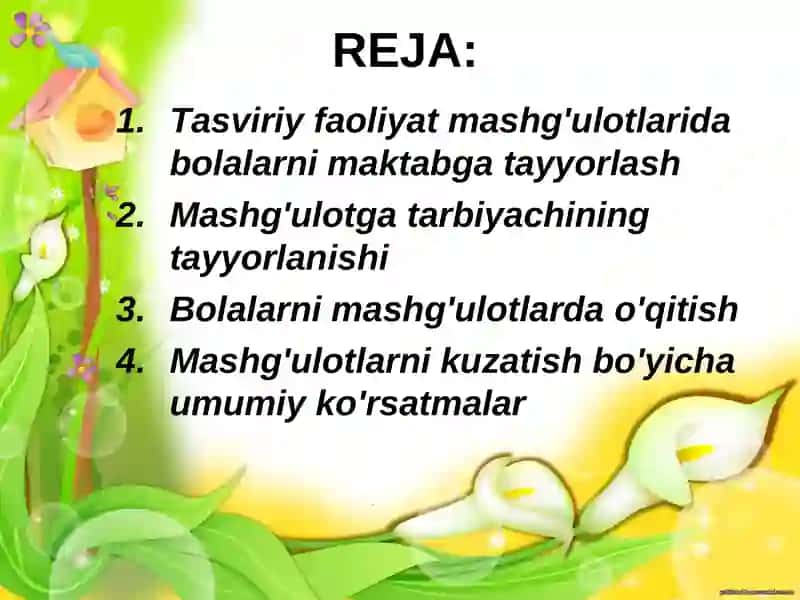 Maktabgacha ta'lim muassasasi dasturi 3