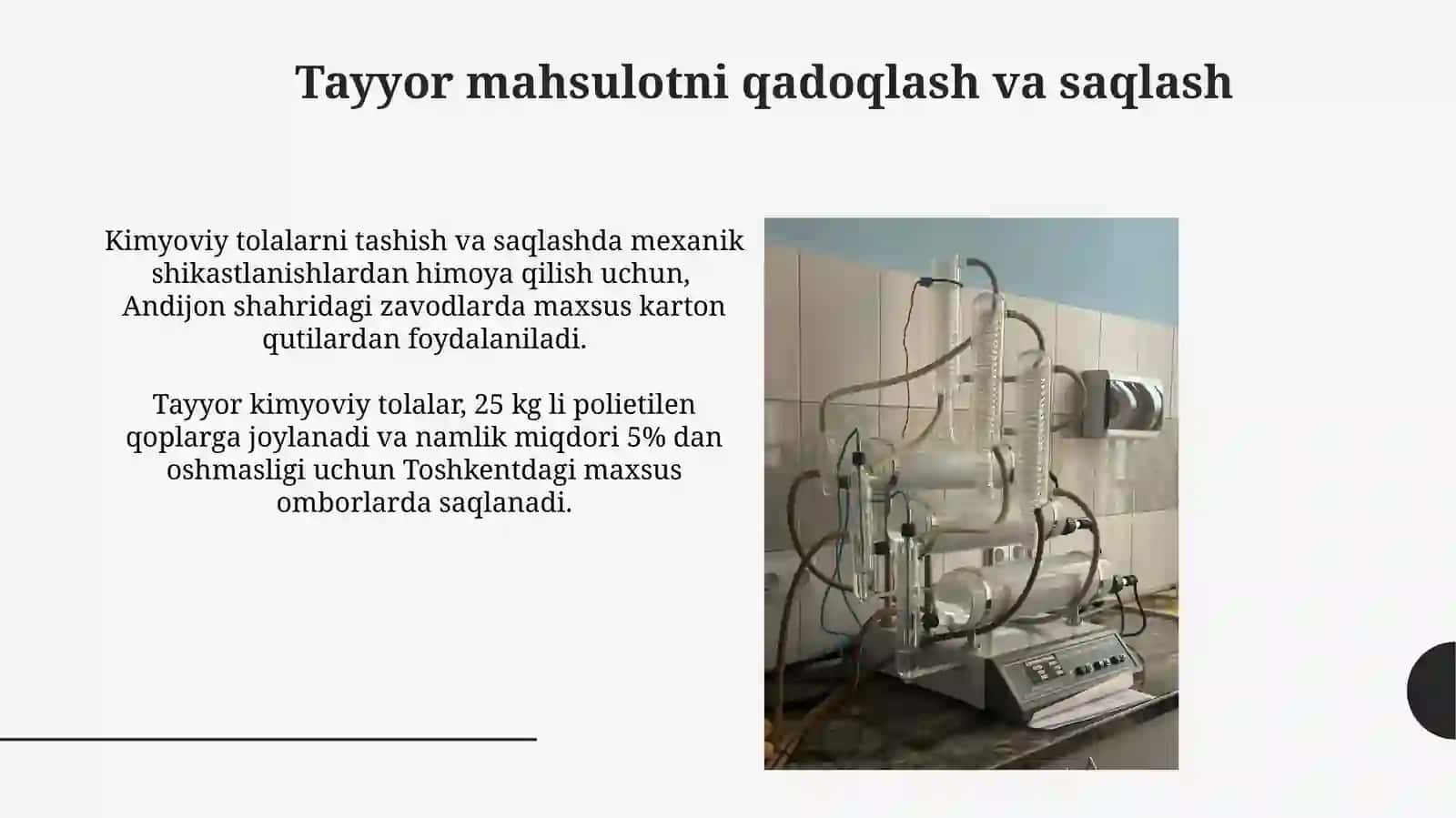 Quruq "Usulda Kimyoviy Tola Olish Texnologiyasi Vajihozlari" 3