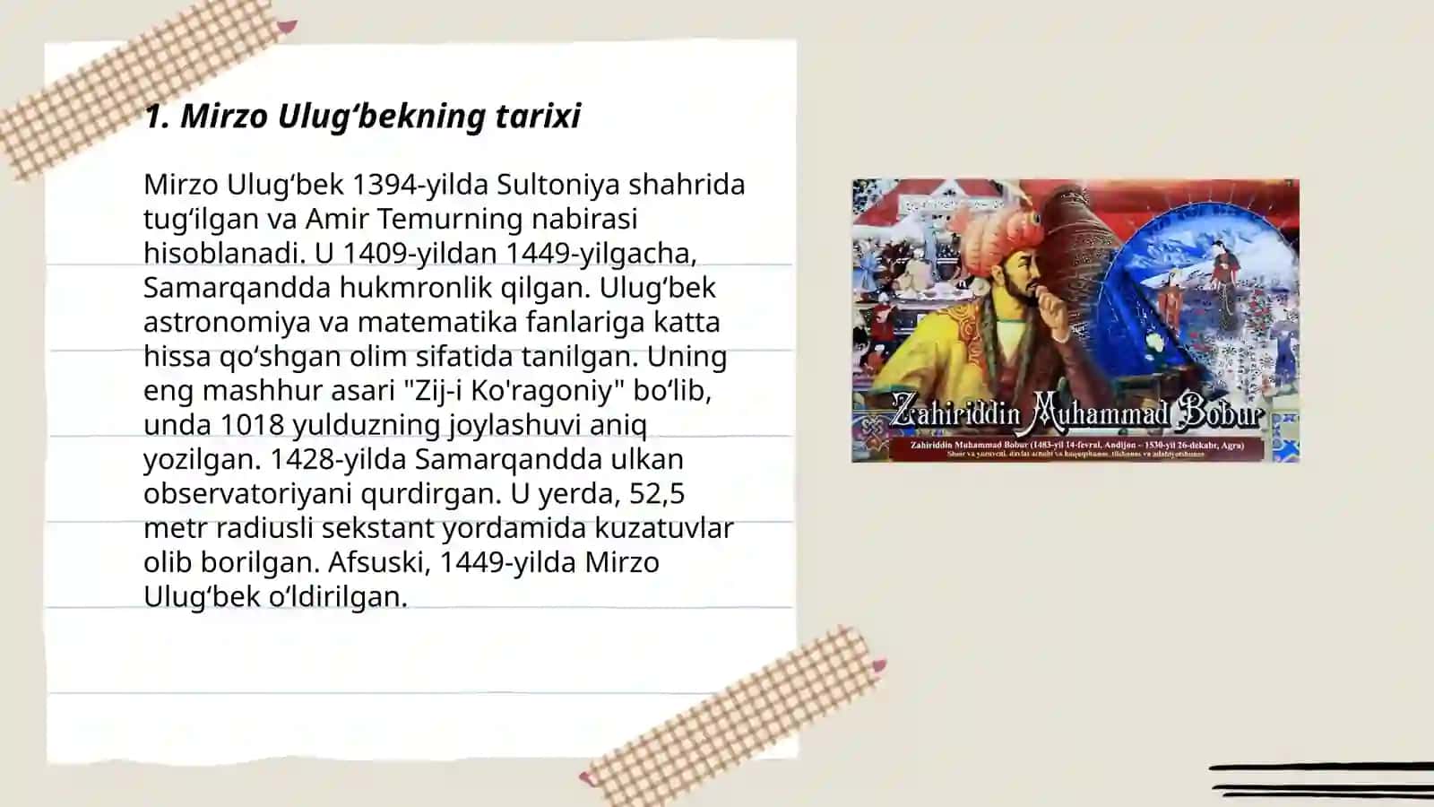 Mirzo Ulugʻbek davlat arbobi va buyuk olim 3
