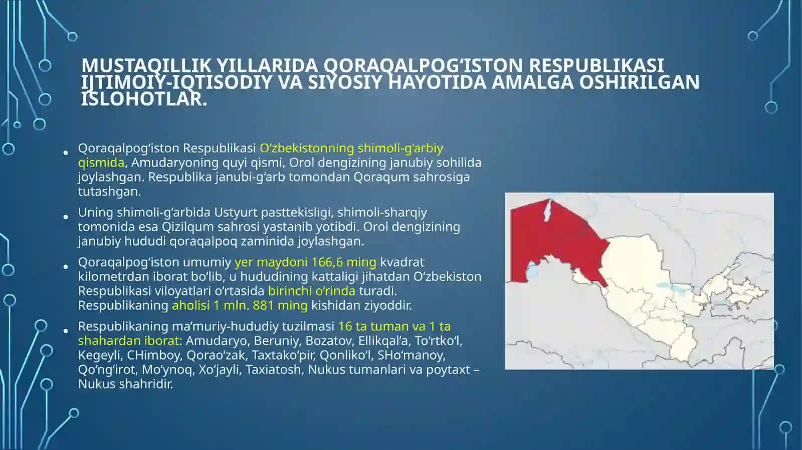 MUSTAQILLIK YILLARIDA QORAQALPOG‘ISTON RESPUBLIKASI 3