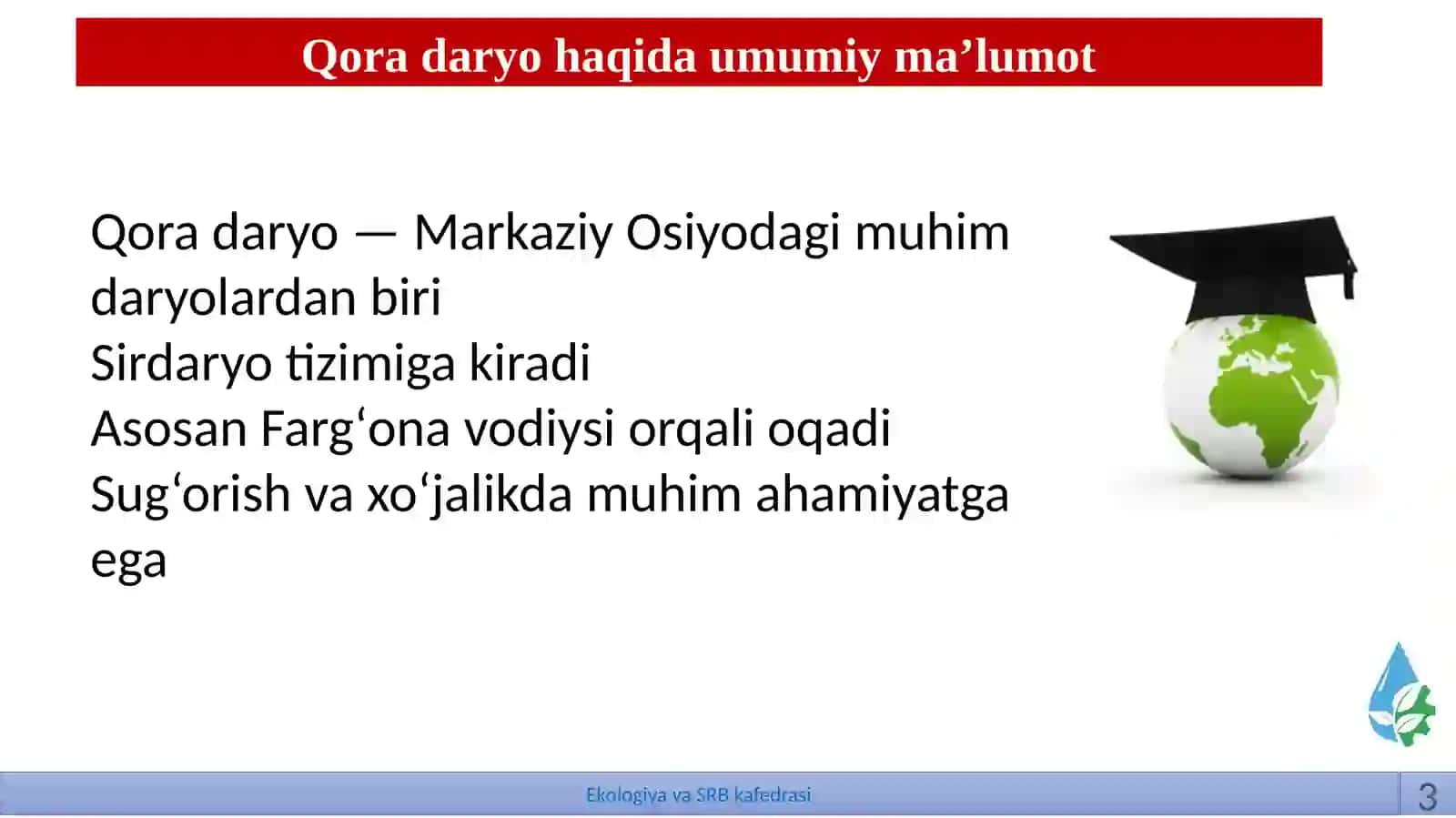 Ekologiya ve suv resuslarin boshqarish 3