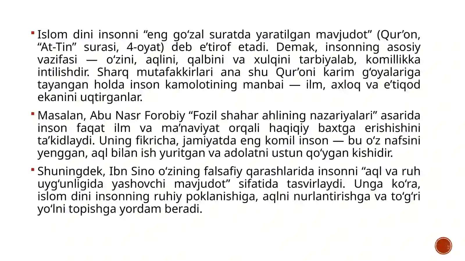 Sharq mutafakkirlarining Islom dinining inson kamolotiga ta’siri haqidagi g‘oyalari 3