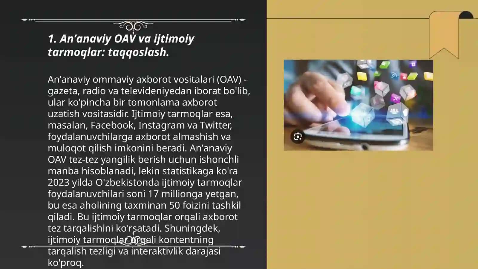 Anʼanaviy OAV oʻrnini ijtimoiy tarmoqlar egallashi 3