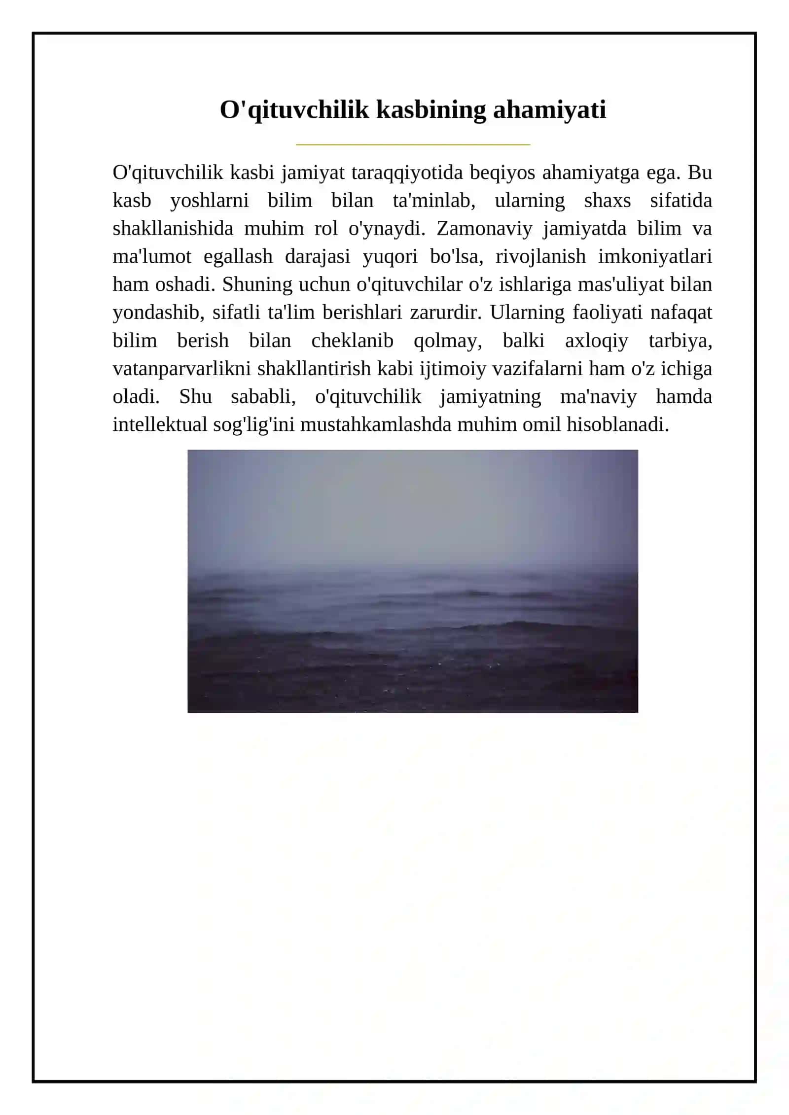 Mening kelajakdagi kasbim oʻqituvchilik! 3