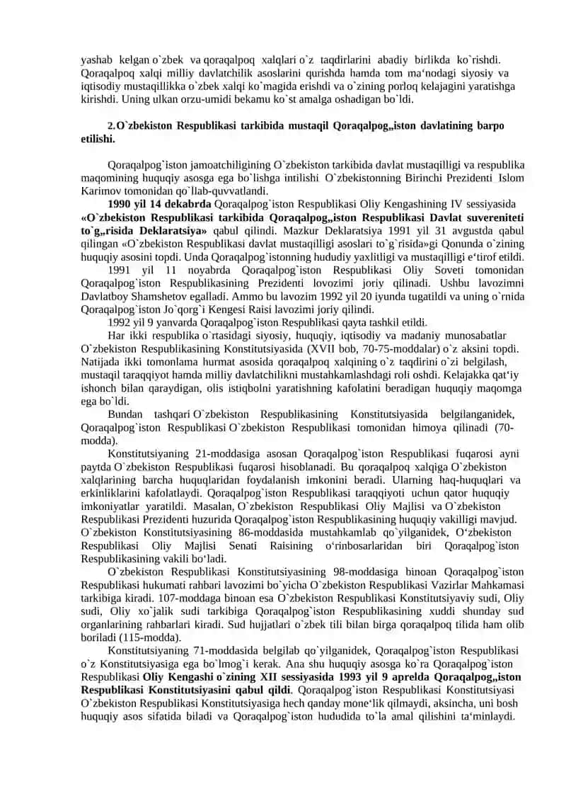 MUSTAQILLIK YILLARIDA QORAQALPOG’ISTON RESPUBLIKASI 3