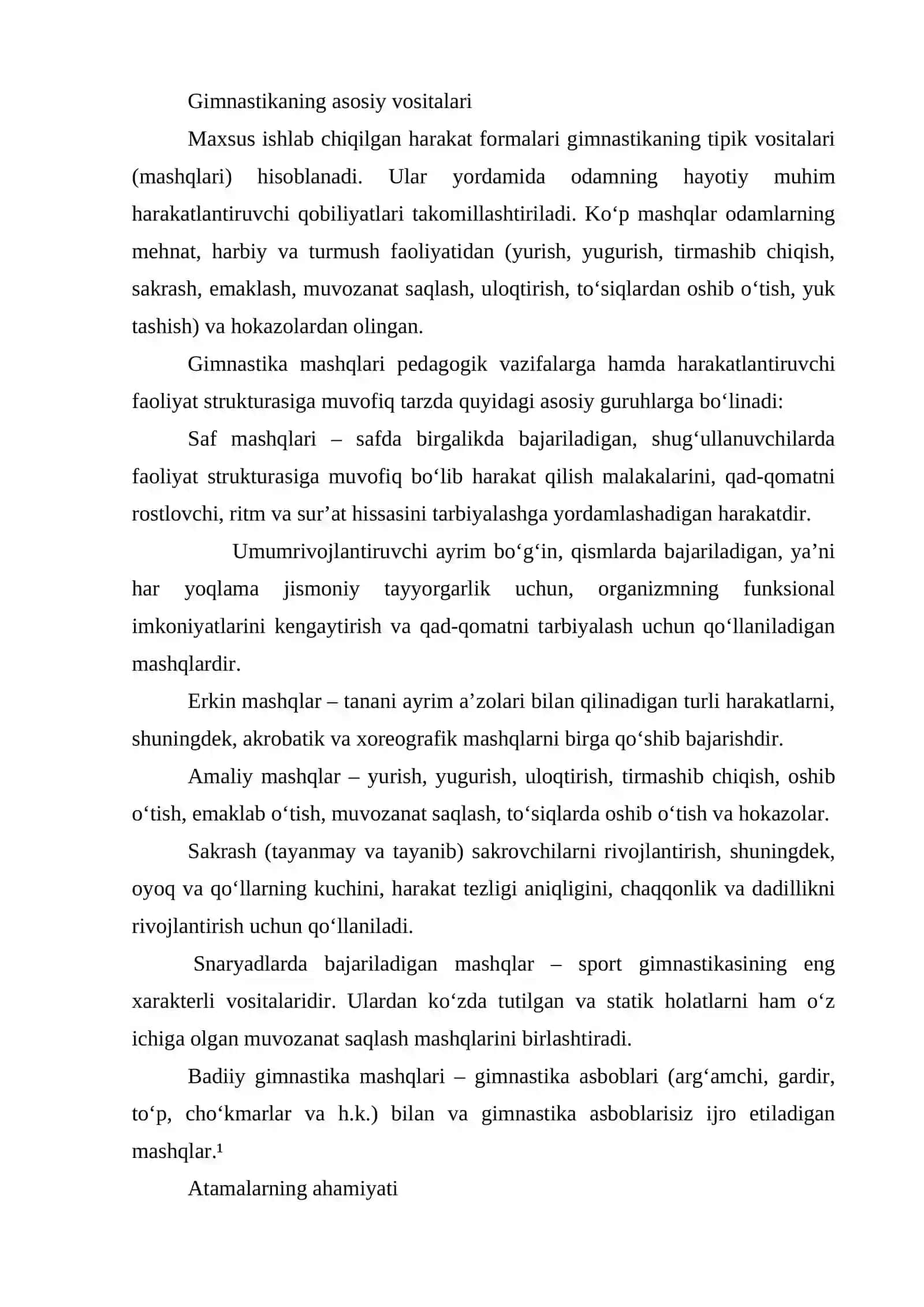 Gimnastikaning tarixi va umumiy tavsifi 3