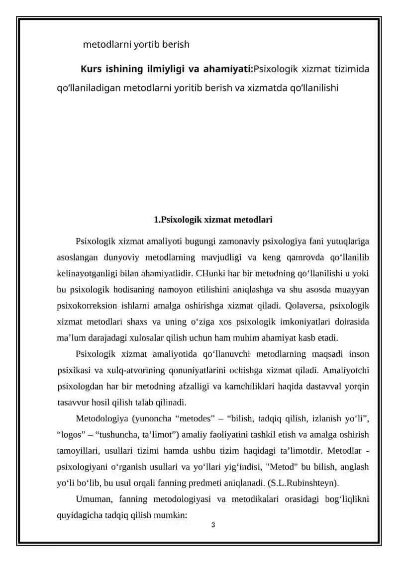 Psixologik xizmat metodlari 3