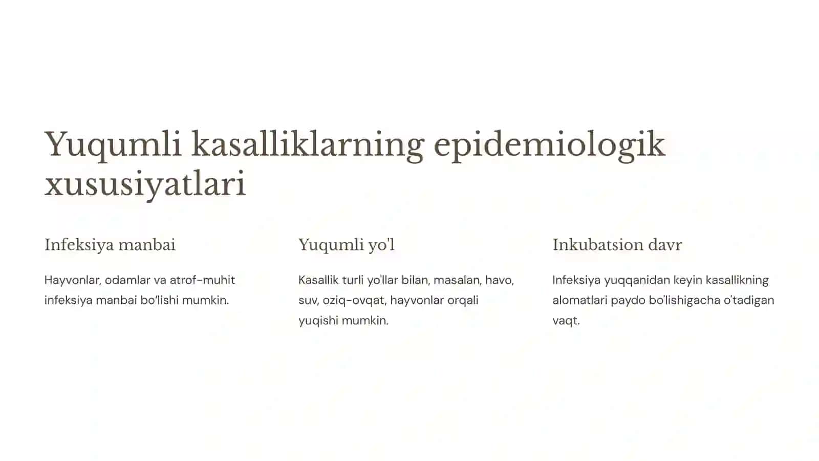 Zoonoz yuqumli kasalliklari epidemik oʻchogʻida epidemiologiya chora tadbirlari 3