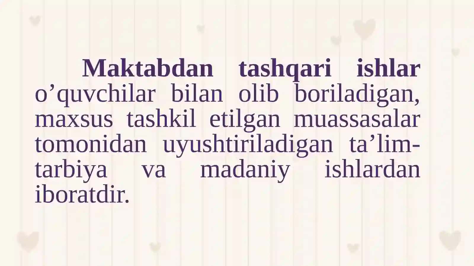 Sinfdan va maktabdan tashqari faoliyat 3
