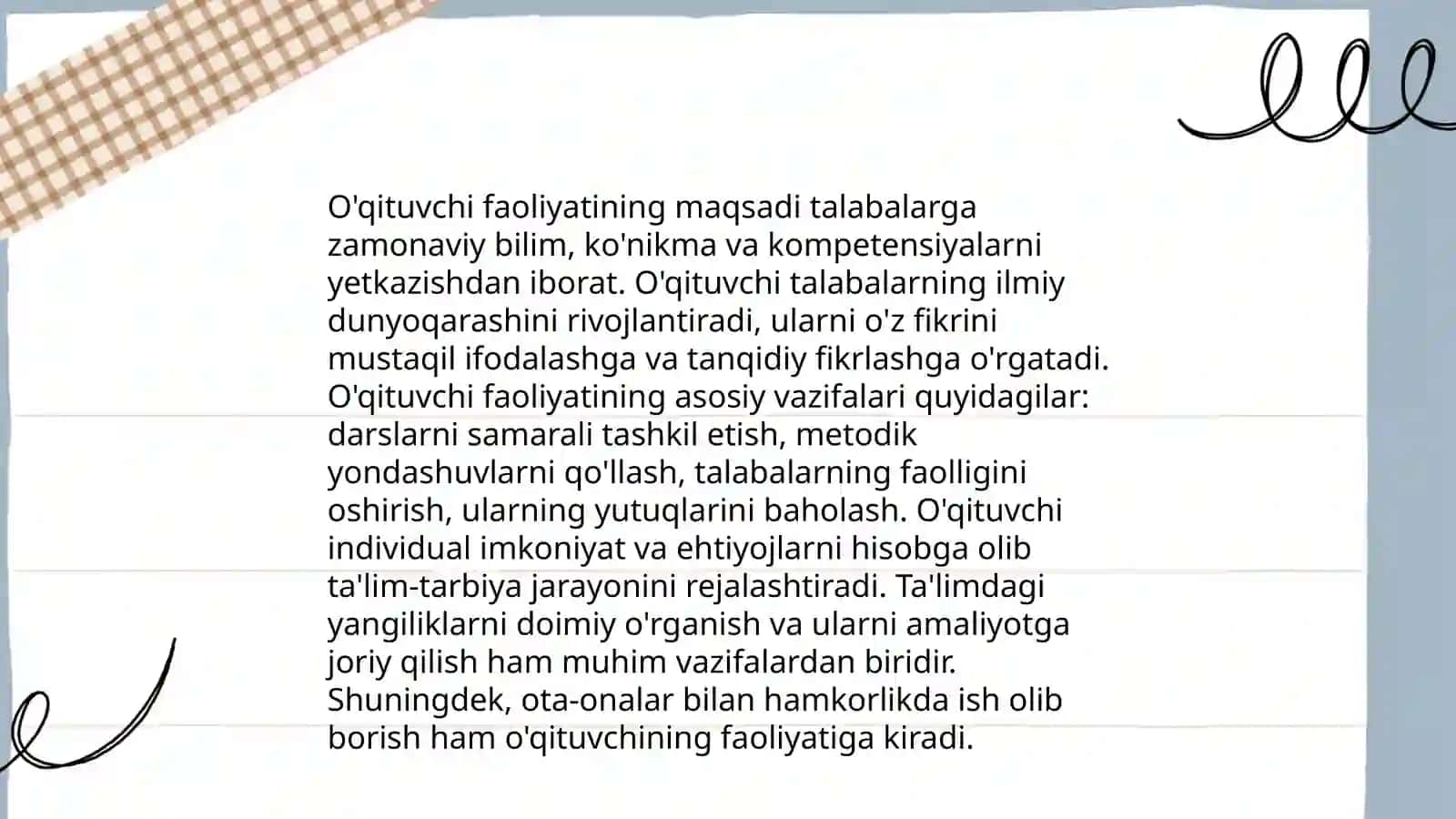 O'qituvchi faoliyati va uning turlari 3
