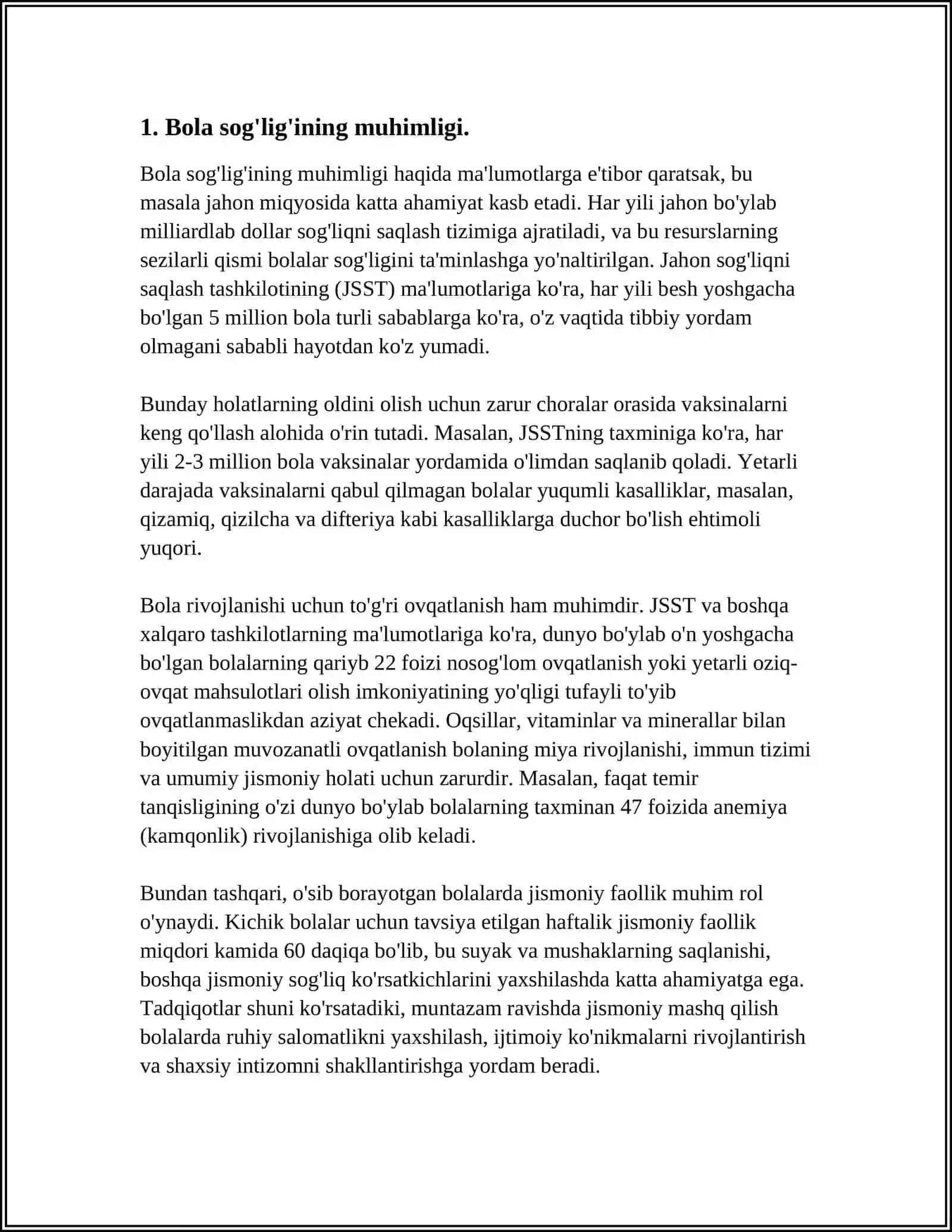 BOLANING SOG’LIG’INI MUHOFAZA QILISH HUQUQLARINI IJTIMOIY-PEDAGOGIK HIMOYA QILISH 3