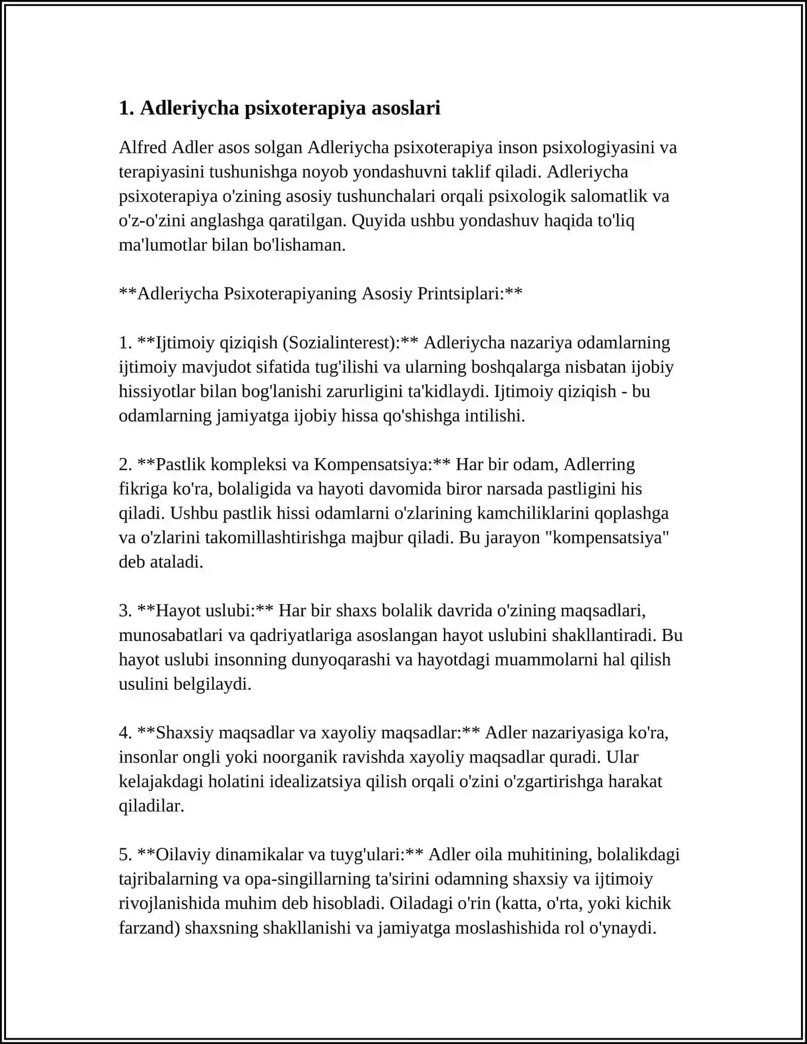 ADLERIAN KONSULTATSIYA 3