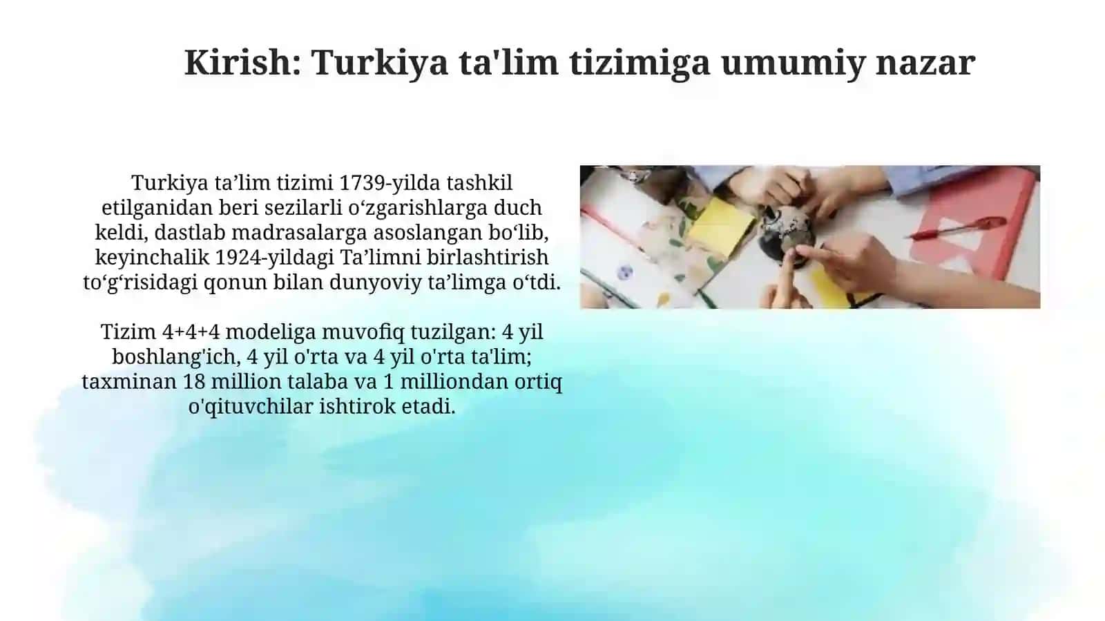 Turkiya talim tizmining o'ziga xos hususiyatlari va tahlili 3