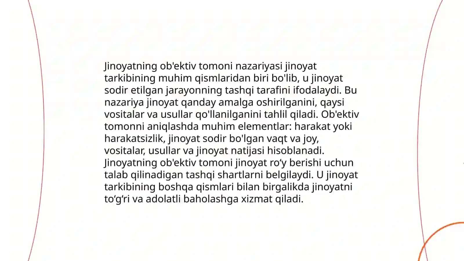 Jinoyatning obektiv tomoni 3