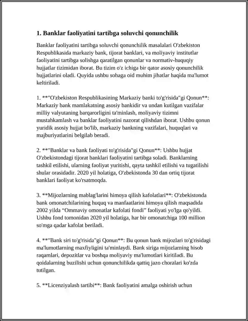 BANKLARDA BUXGALTERIYA HISOBINING HUQUQIY ASOSLARI 3