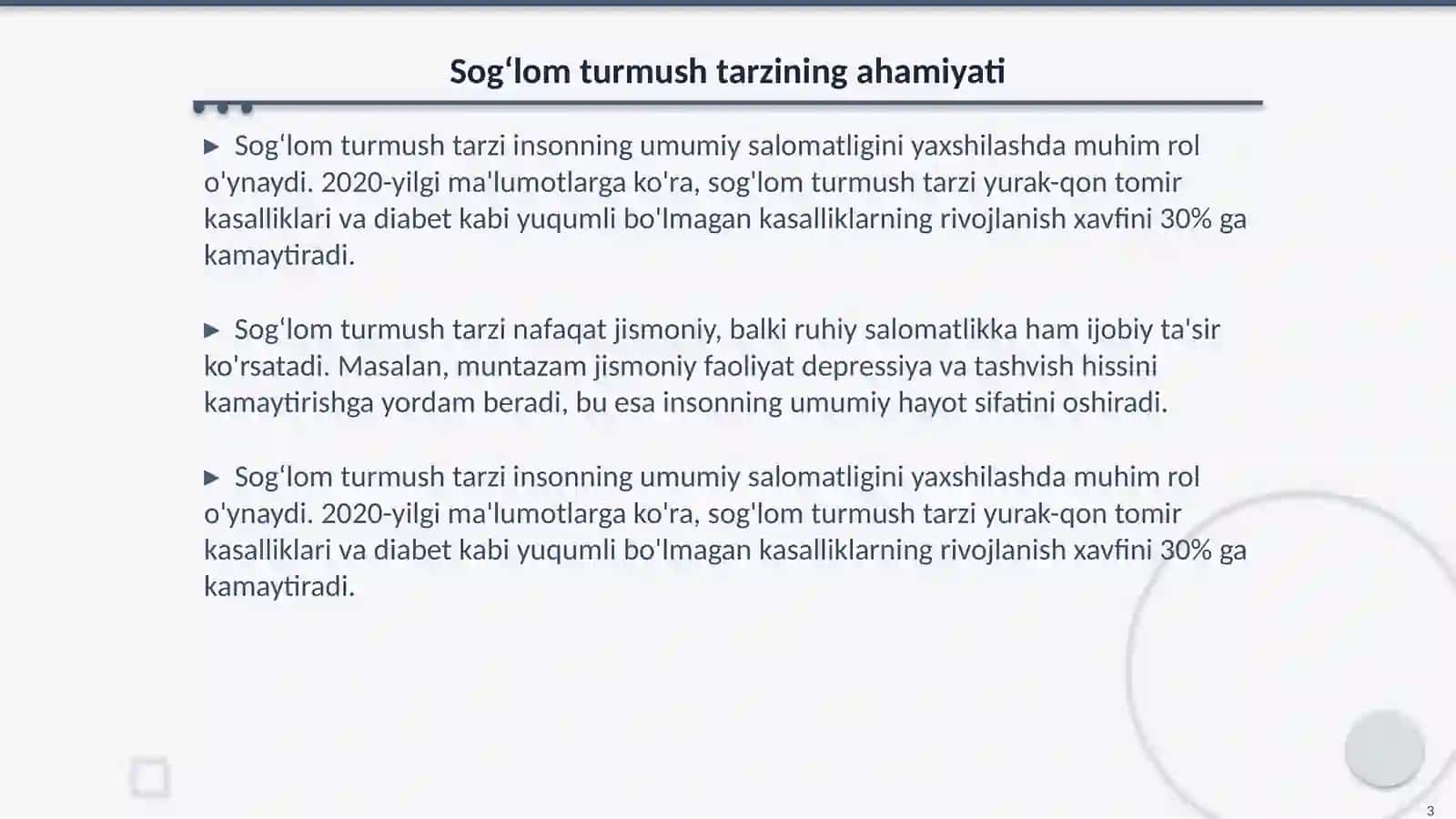 Yuqumli bo’lmagan kasalliklarning birlamchi,ikkilamchi uchlamchi profilaktikasi 3