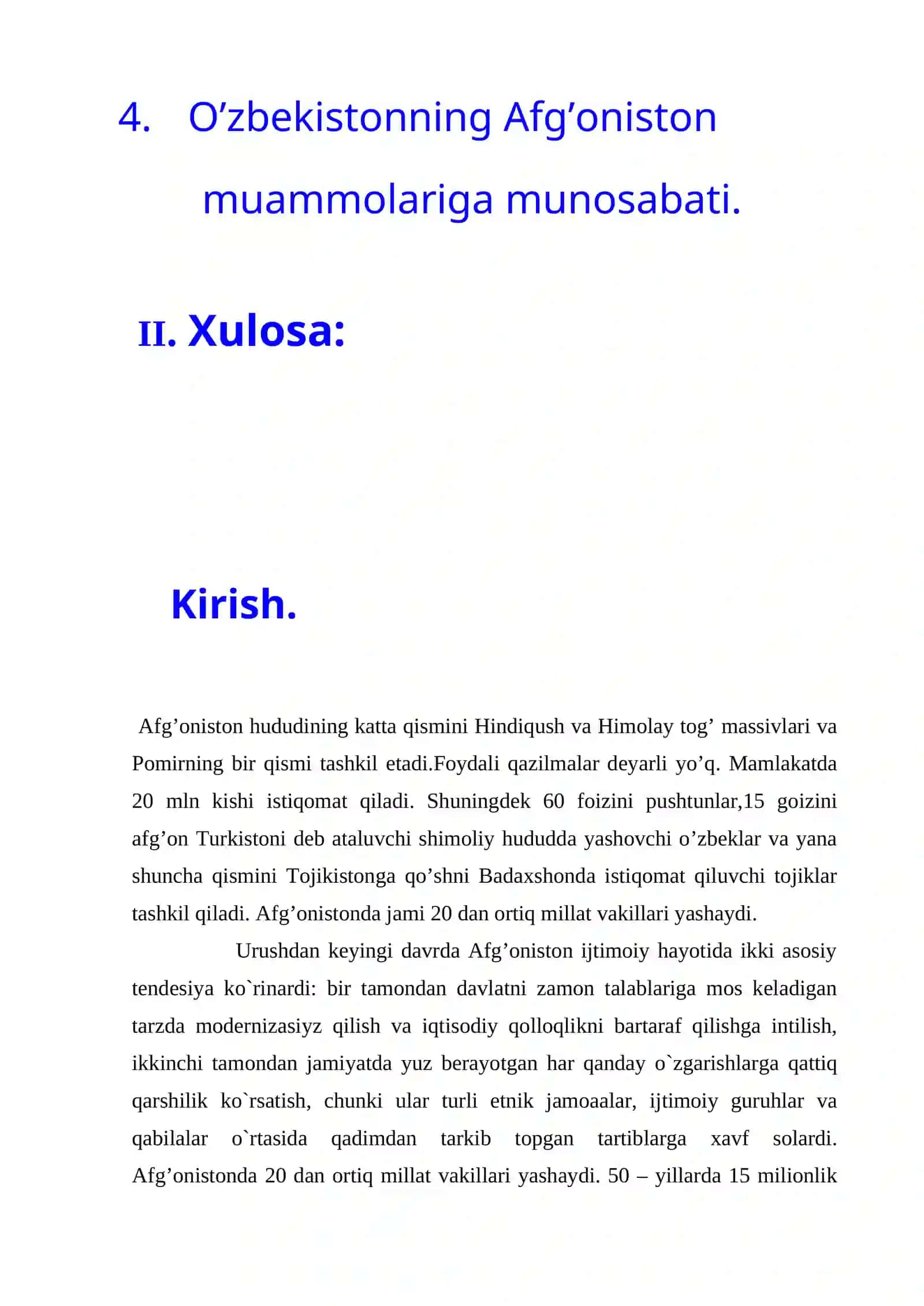 Afg`oniston XX asrning 70-yillari-XXI asr boshlarida 3