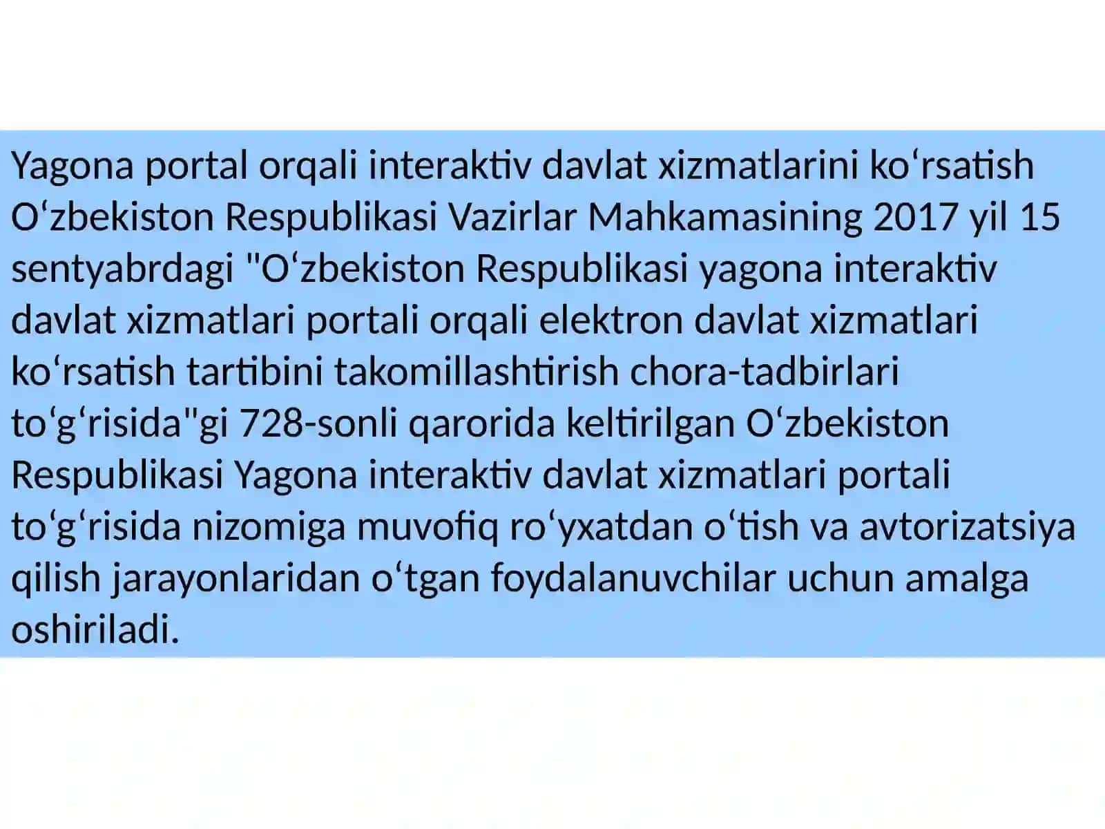 Yagona interaktiv davlat xizmatlari portal 3