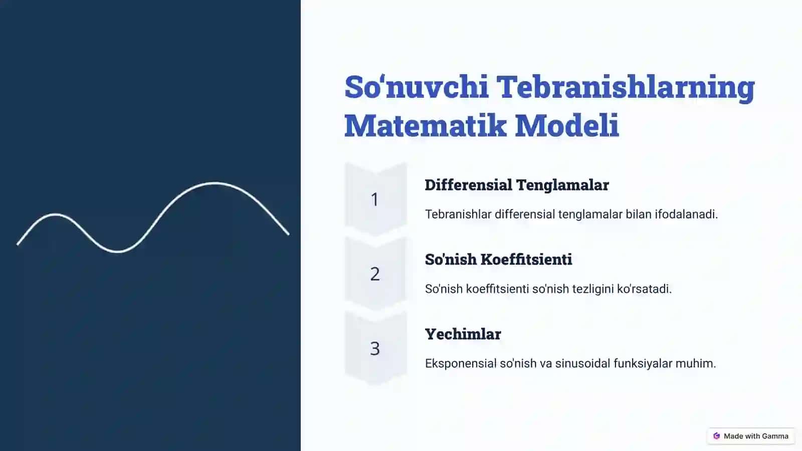 Xususiy So‘nuvchi Tebranishlar 3
