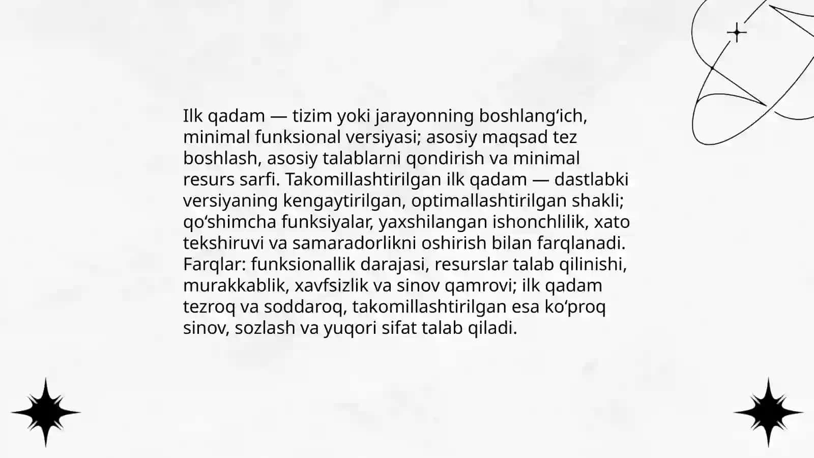 Ilk qadam va takomillashtirlganIlk qadamning farqi 3