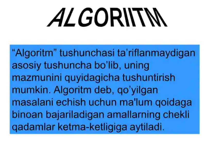 Algoritm turlari 3