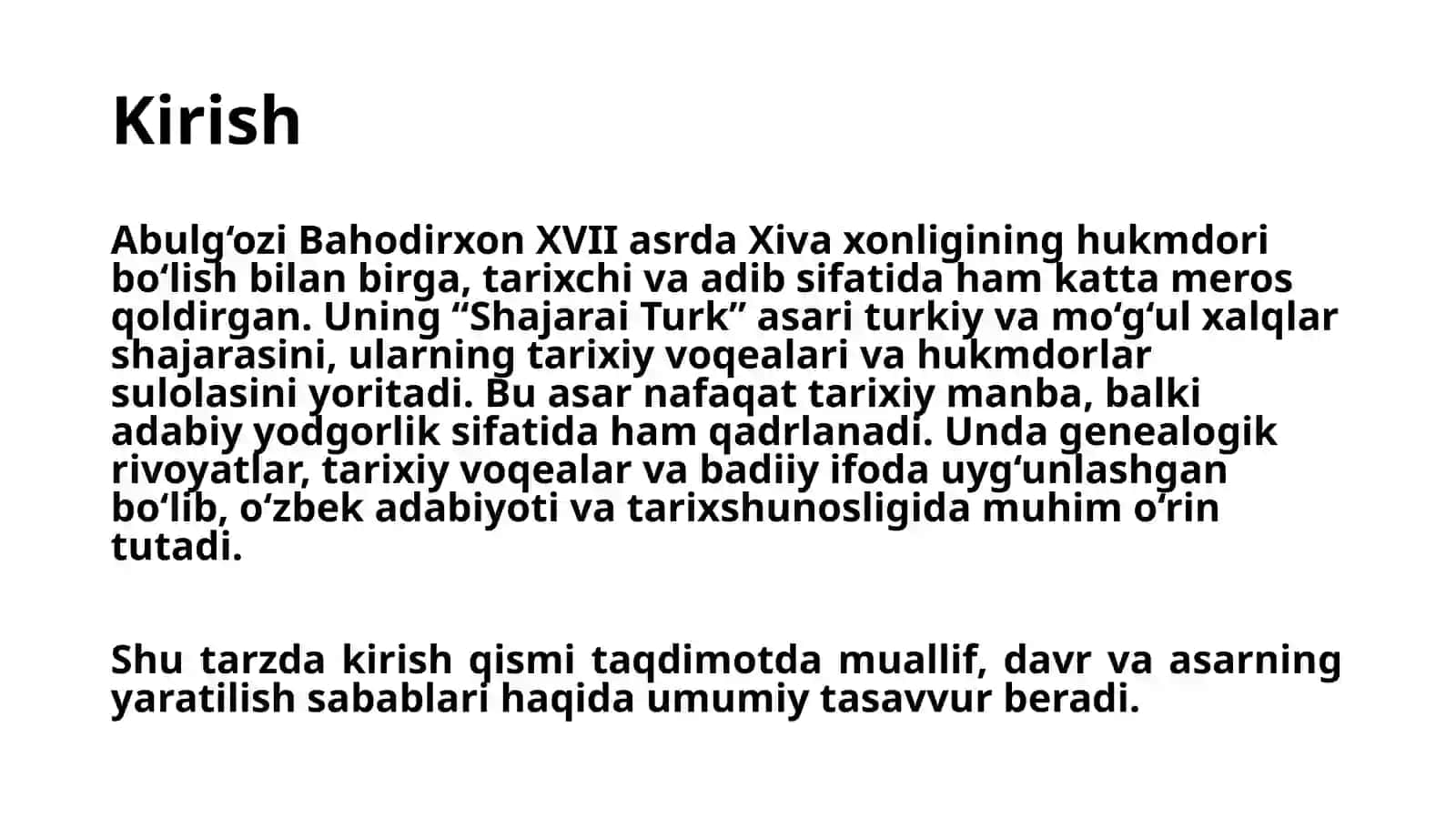 Abulg‘ozi Bahodirxon XVII asrda Xiva xonligining hukmdori 3