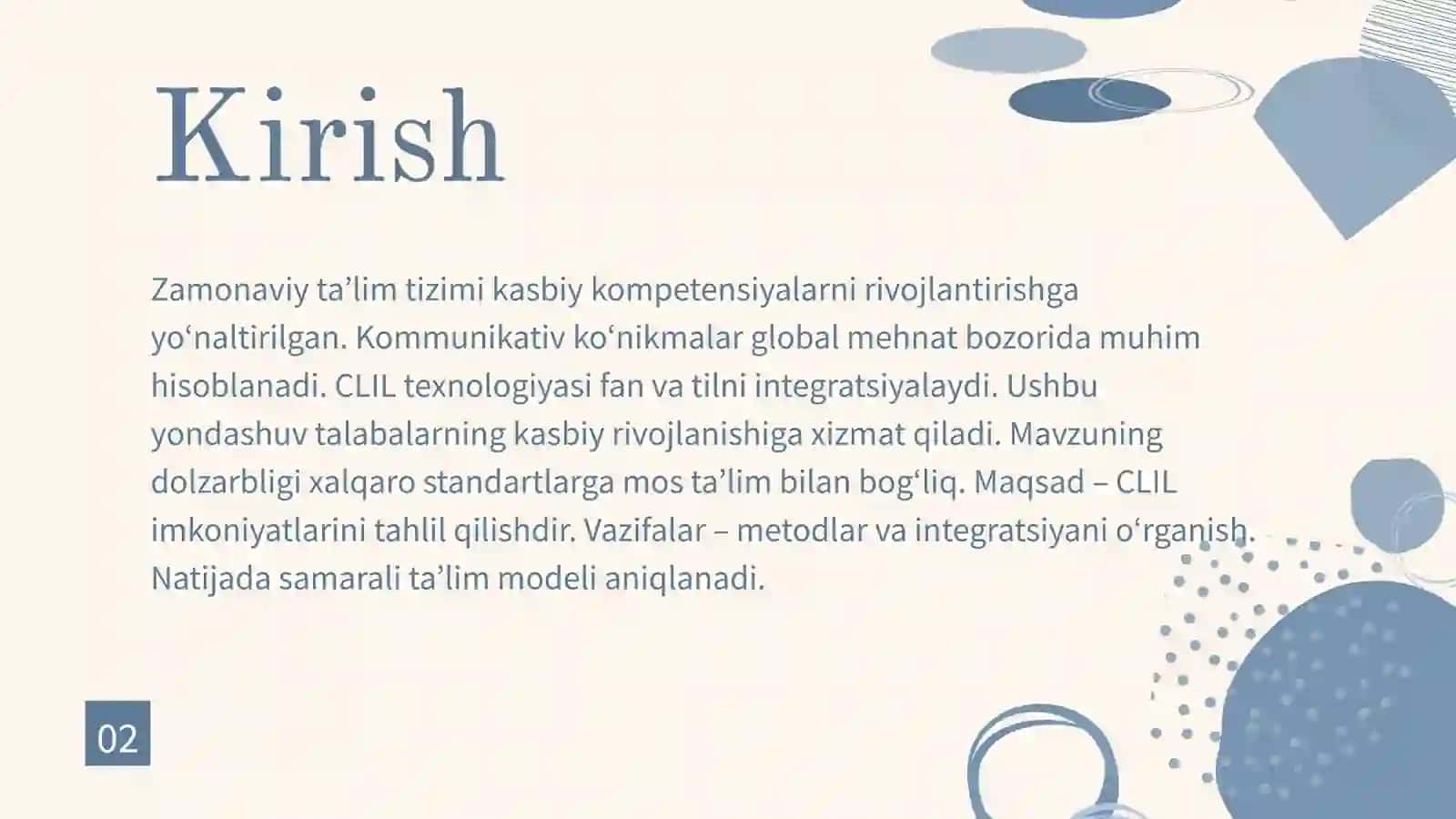 Talabalarda kasbiy kommunikativ ko‘nikmalarni rivojlantirishda CLIL 3