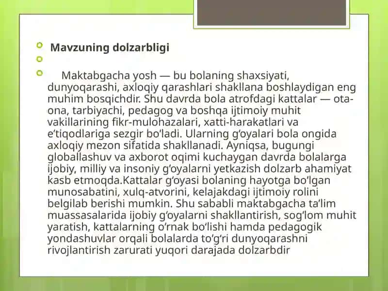 Maktabgacha yoshdagi bolalarda kattalar kasbining 3