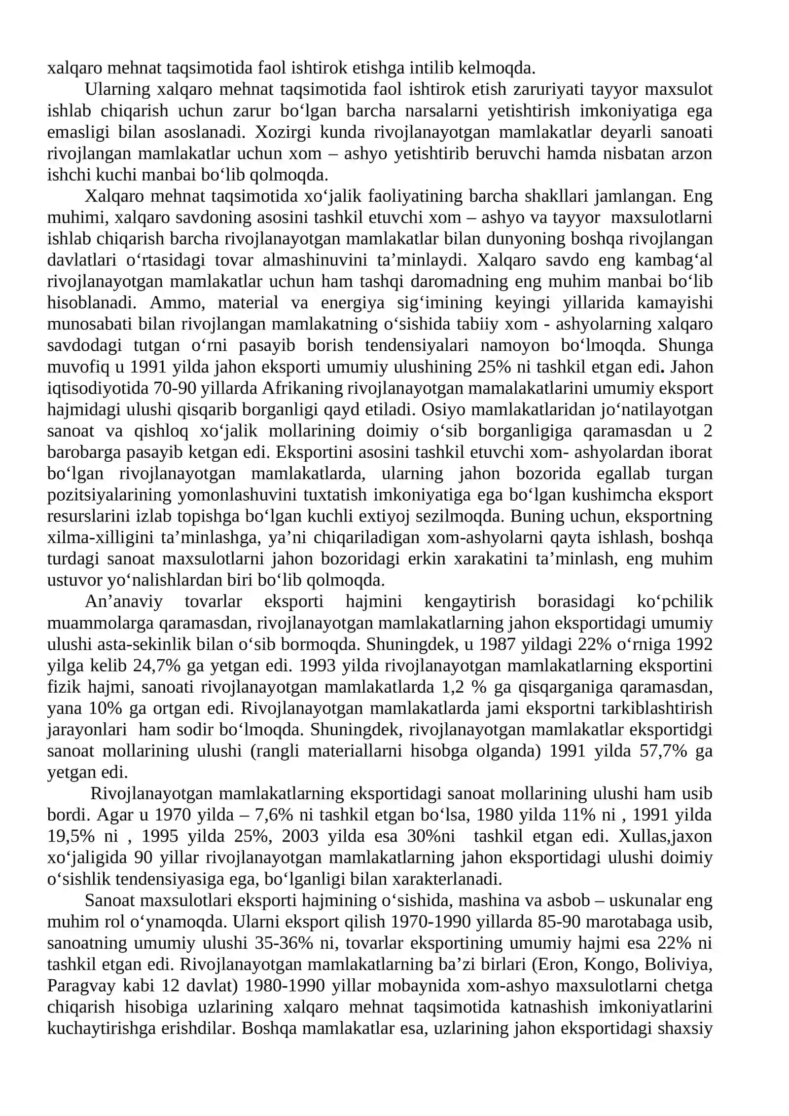 Rivojlanayotgan mamlakatlar – xalqaro iqtisodiy munosabatlar tizimida 3