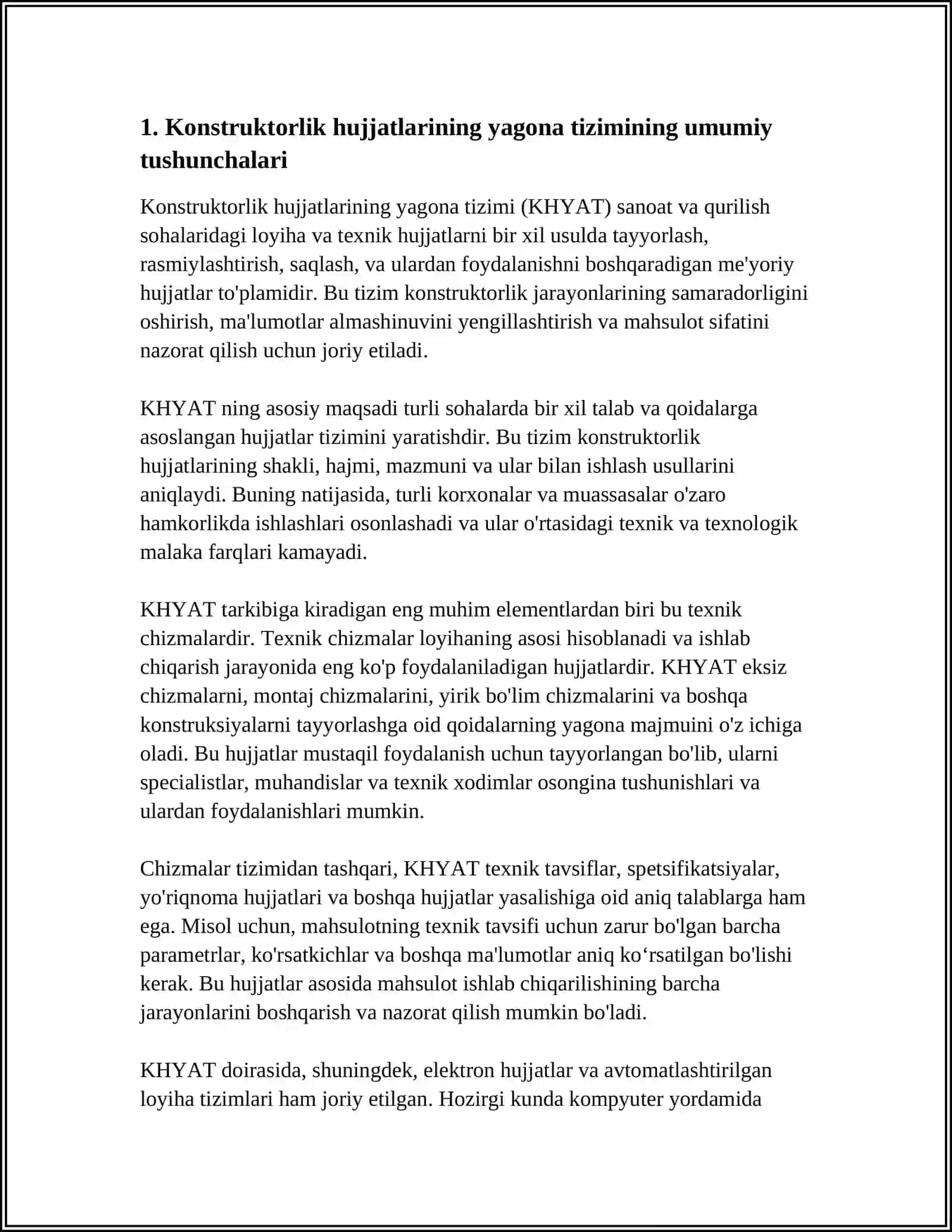 KONSTRUKTORLIK HUJJATLARINING YAGONA TIZIMI 3