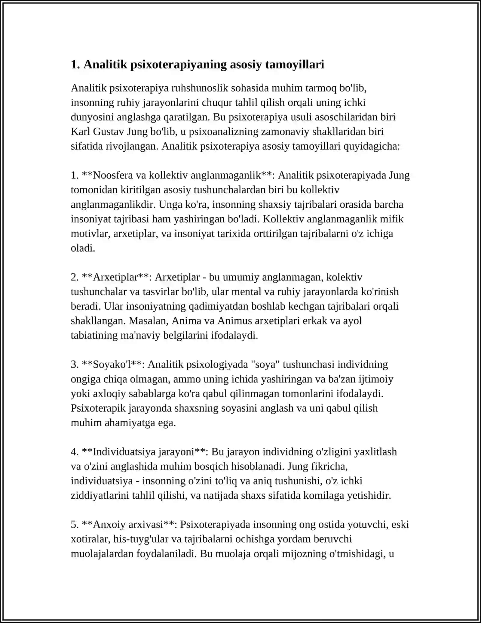 ANALITIK PSIXOTERAPIYA.GESHTALD PSIXOLOGIYA 3